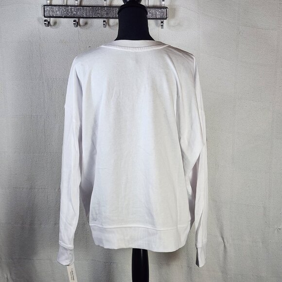 Calvin Klein Performance White Black Chest Logo Cotton Poly Activewear Top XXL - Picture 8 of 16